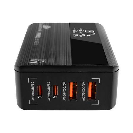 GaN 65W PD QC3.0 4-Port Ladegerät Anzeige