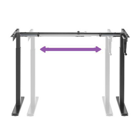 Verstellbarer manueller Schreibtisch Moris 110BR 120x60 cm
