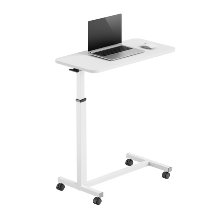 Buddy 02 Lite Adjustable Rolling Table White