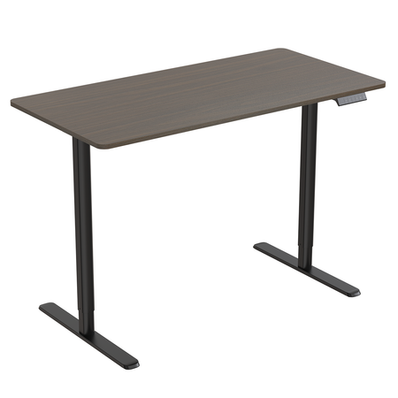 Spacetronik Moris 121BT 120x60 electric desk, Black frame, Dark wood top