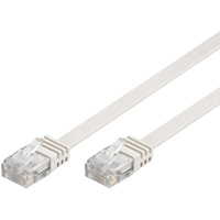 LAN Patchcord CAT 6 U/UTP plochý biely 7m