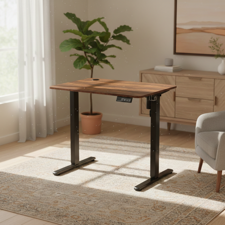 Biurko elektryczne Spacetronik SPEO111BR Moris 80×60 cm rustykalne