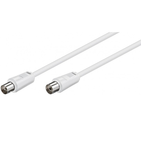 Przyłącze TV IEC GN/WT Goobay białe 0,5m