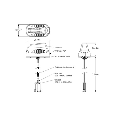 Autoantenne 5in1 Poynting MIMO-3-14 LTE GPS