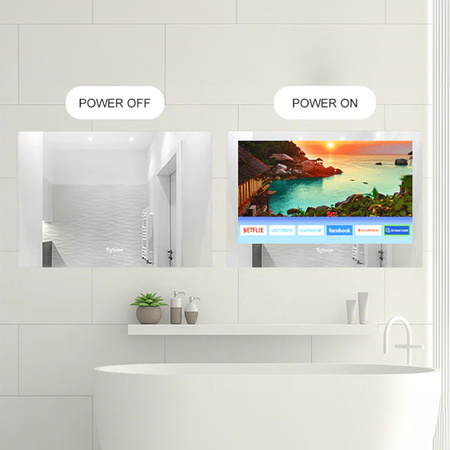 Telewizor lustro naścienne łazienkowe 24" Smart TV