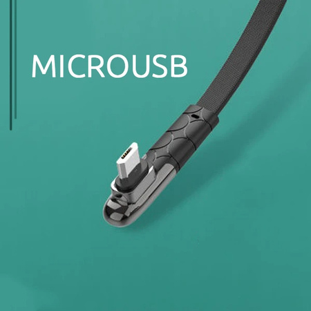 Kabel USB-A - microUSB LDNIO kątowy 90st 1m LS581M