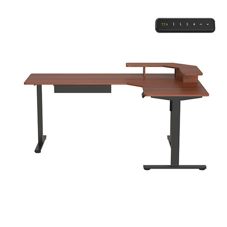 Zestaw regulowany fotel SPC-GILDA + biurko narożne elektryczne SPE-L124 180×120×60