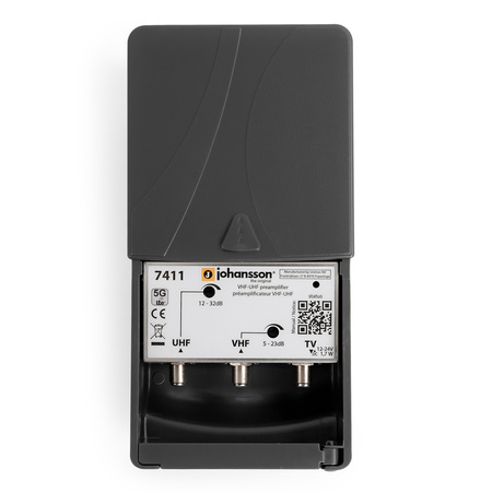 Johansson 7411 LTE UHF+VHF mast antenna diplexer