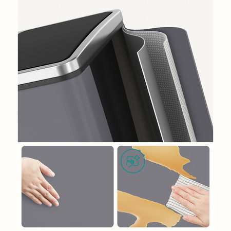 Funky Trash Can Gray Black Spacetronik Potrójny