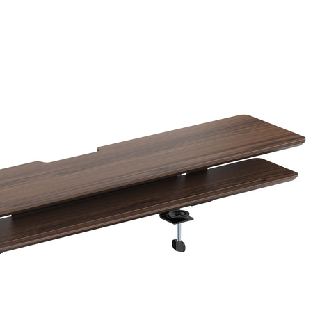Dwuczęściowa półka na biurko HUGEL15 Ciemne drewno