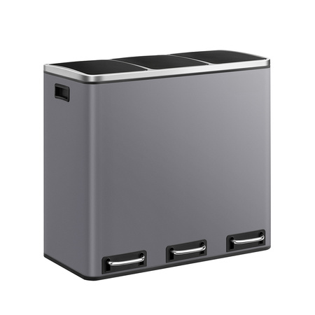 Funky Trash Can Gray Black Spacetronik Potrójny