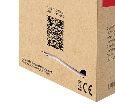 Kabel RG6 Spacetronik HOKA 102 CU Dualshield 250 m