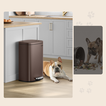 Funky Trash Can Brown Black Spacetronik Pojedynczy