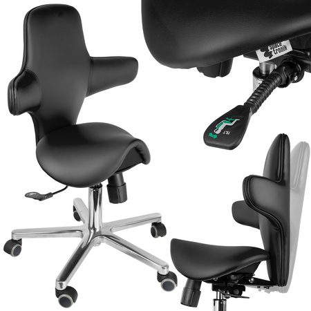 Ergonomiczny hoker regulowany SELLA czarny