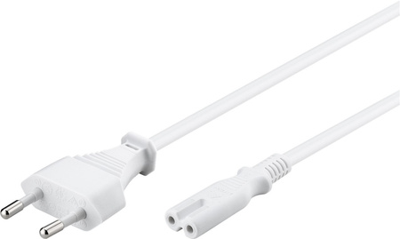 Power cable eight C7 Goobay white 5m
