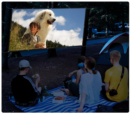 Portable outdoor projection screen 120'' 16:9