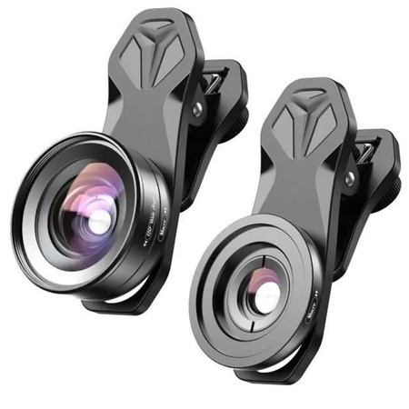 Two phone lenses wide angle 120 macro 10x