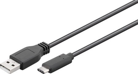 USB-C - USB-A 2.0 Cable Black 3m Goobay