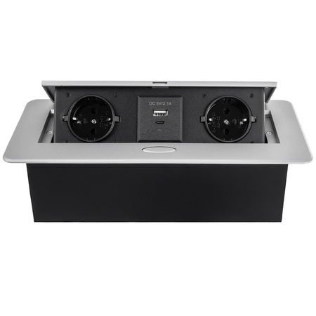 Spacetronik SPS-D24S V2 Arbeitsplattensteckdose Öffnung