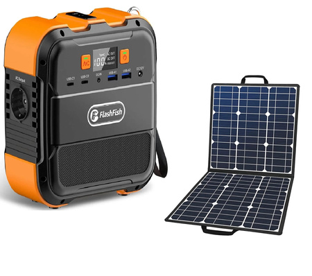 FlashFish A101 Solar Panel 50W Powerbank Kit