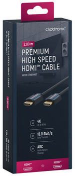 CLICKTRONIC HDMI 2.0 4K 60Hz 2m cable