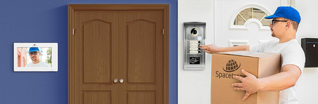 Single family 7" video intercom set