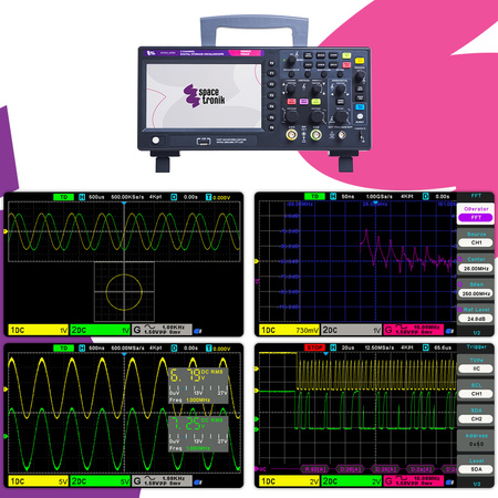 Digitální osciloskop 2CH 100MHz 1GS/s PeakTech 1404