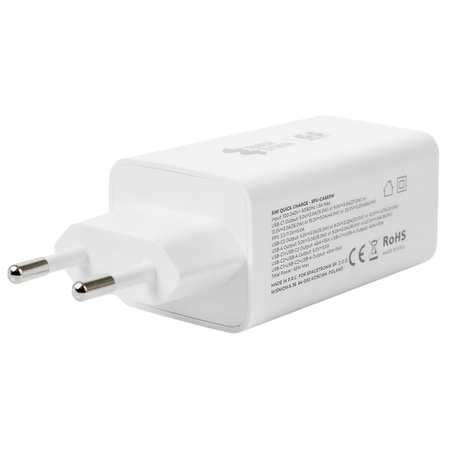 Ładowarka Spacetronik 3w1 65W USB-C USB PD Quick 3.6A Biała