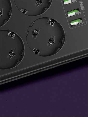 Napájací pásik Spacetronik SR-204 Porty 6 4USB