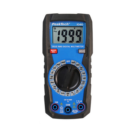 TrueRMS-Digitalmultimeter 10A 600V PeakTech 1040