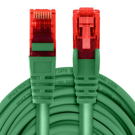 RJ45 CAT 6 U/UTP AWG24 zelený 30 m kábel