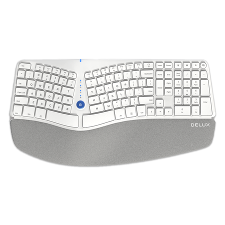 Ergonomiczna Klawiatura Delux GM901 biała bezp.