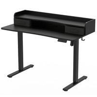 Kompaktowe Biurko Elektryczne z Szufladą i USB Spacetronik SPEF134BB z pamięcią czarne