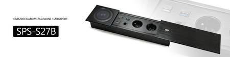 Gniazdo blatowe zasuwane Spacetronik SPS-S27B