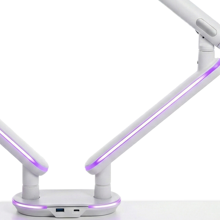 Zestaw gamingowy Spacetronik biurko elektryczne RGB uchwyt fotel 136x66