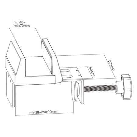 Spacetronik SPB010B Steckdosenleistenhalter
