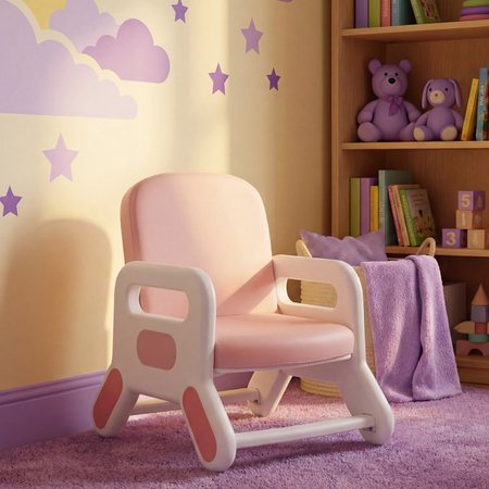 Zestaw mebli dziecięcych Spacetronik – stolik, sofa i foteliki różowy
