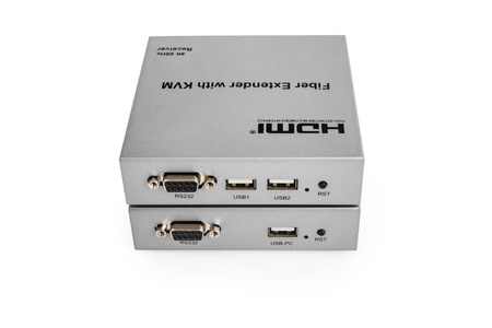 Převodník HDMI na optické vlákno SPH-FO11 KVM 4K 60Hz