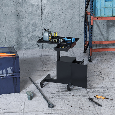 Wózek warsztatowy z szafką zamykaną kluczem SPC141