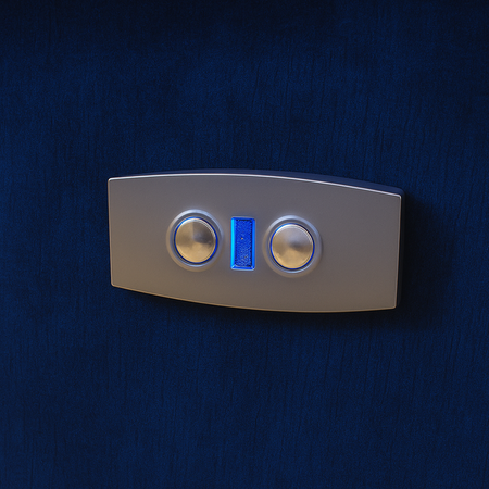 Fotel elektrycznie regulowany Spacetronik Flax 04 relaksacyjny bujany granatowy