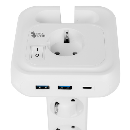 Listwa zasilająca 4xAC 2xUSB 1xUSB-C SPS-PS02W