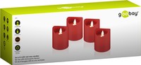 Goobay red LED candles 75x10cm KIT 4x