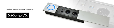 Spacetronik SPS-S27S slider tabletop socket