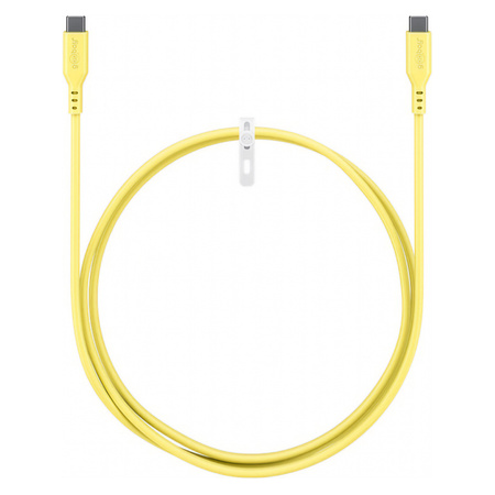 Kabel USB-C 2.0 Goobay silikonowy żółty 1.5m