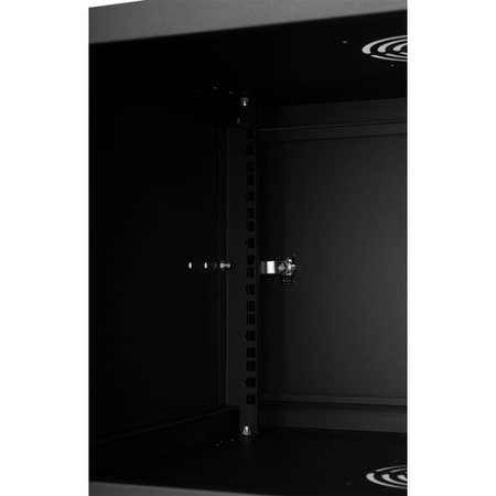 19'' RACK 6U 600x350mm ČERNÉ Ocelové dveře