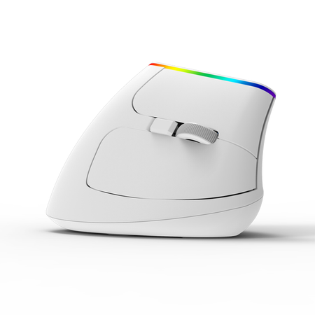 Bezdrôtová vertikálna myš Delux M618C RGB biela