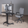 Buddy 03 adjustable table on wheels black