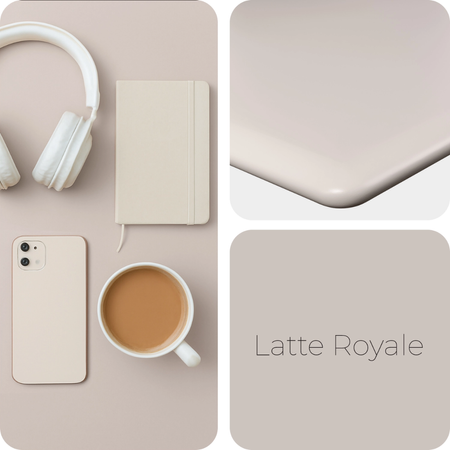 Elektryczne biurko regulowane 140×70 Latte Royale – dwusilnikowe