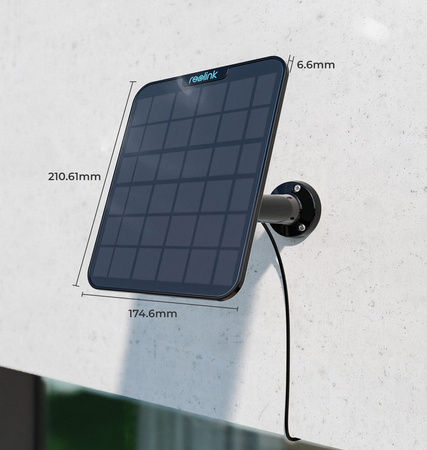 Panel solarny 6W USB-C Reolink Solar2 czarny 4m