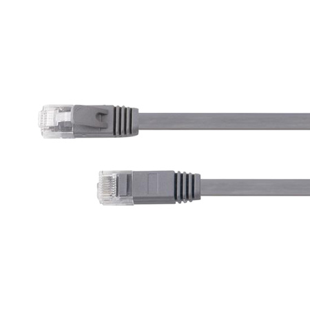 CAT 6A płaski kabel sieciowy U/UTP szary 10M